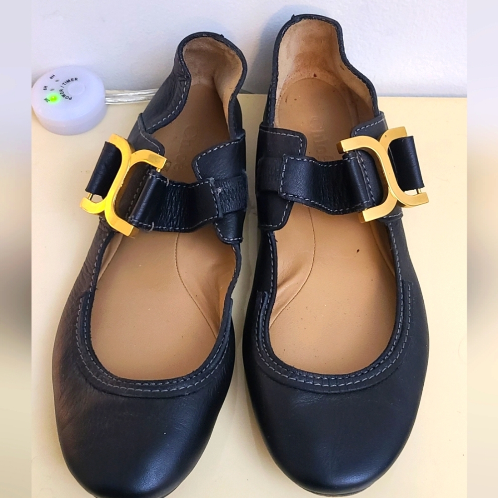 Chloe Leather Flat shoes size 39.5